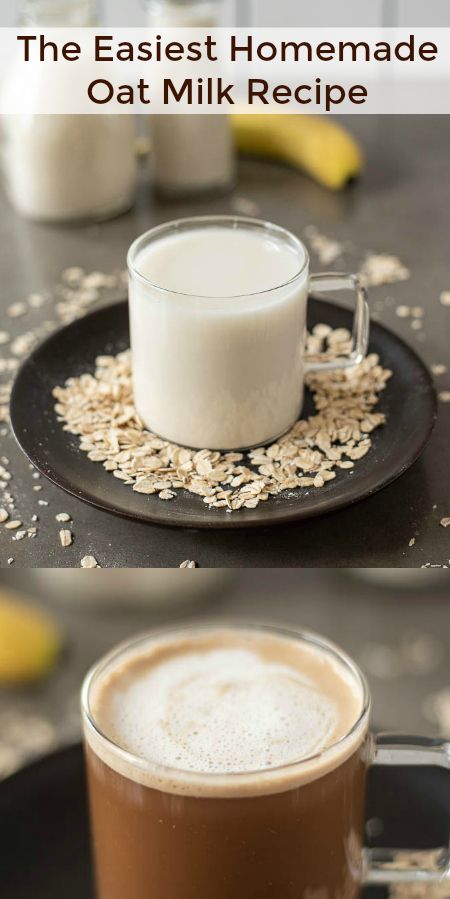 This really is The Easiest Homemade Oat Milk Recipe. Old-fashioned rolled oats a...