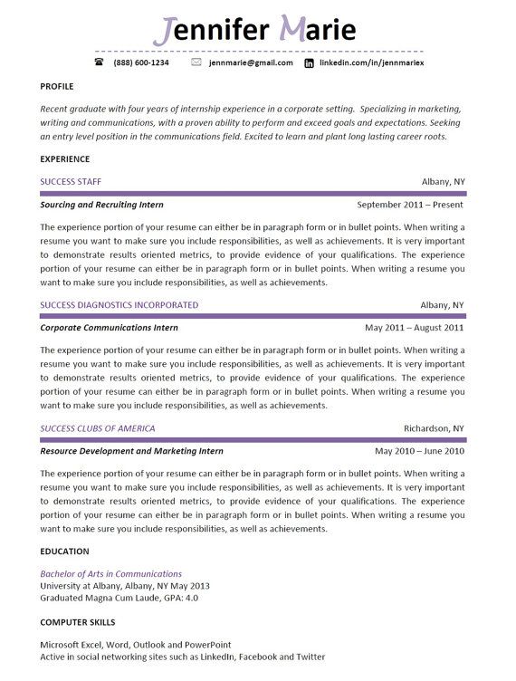 modern resume writing
