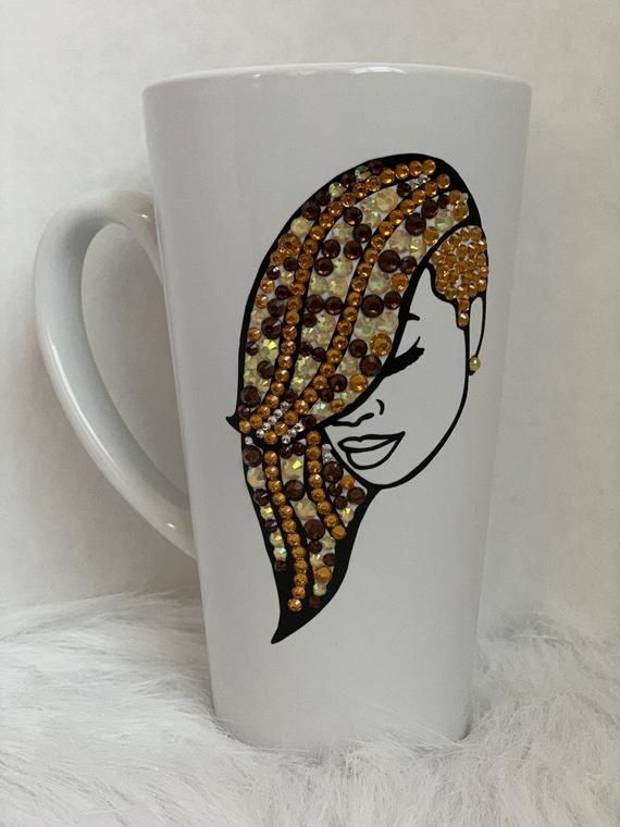 Bling mugs with rhinestones and pearls