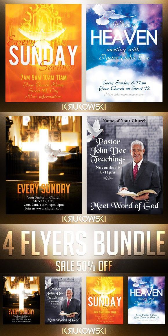 Church Religious Flyers Bundle Flyer Psd