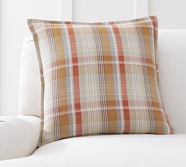 Pumpkin Plaid Pillow Covers | Fall Fall Harvest Pumpkin Plaid Pillow Cover