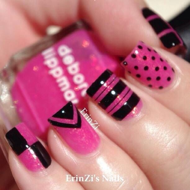 Black And Pink Nails Must Have Mani's Pinterest Nails, Nail Black And Pink Nails | Must have Mani's | Pinterest | Nails, Nail designs and Pink Nails - Black And Pink Nails Must Have Mani's Pinterest Nails, Nail