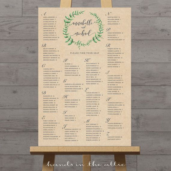 Best 25 Wedding Seating Order Ideas On Pinterest Party Rustic Wedding Seating Chart Kraft Portrait Alphabetical Order Find Your Seat Poster Printable Table Plan Reception