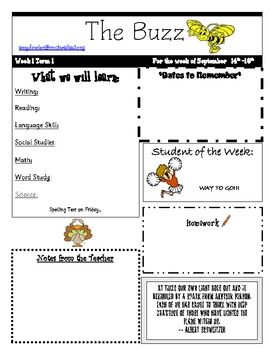 parents newsletter templates