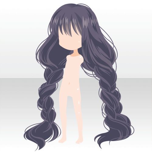 Anime female long hair