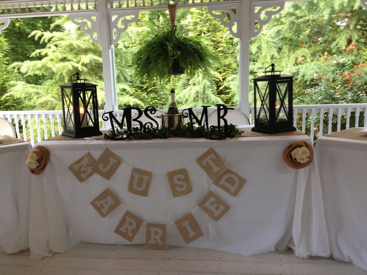 Bride And Grooms Table For Rustic Wedding Bride And Grooms Table For Rustic Wedding