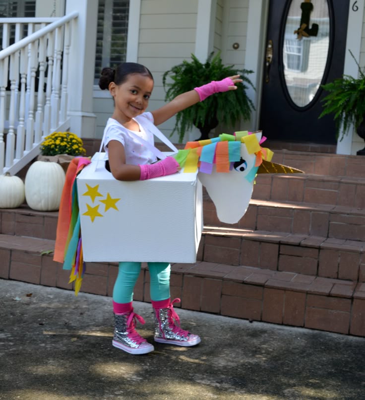 If You ve Got A Cardboard Box You Can Make This Sweet Unicorn Kid If You ve Got A Cardboard Box You Can Make This Sweet Unicorn Kid