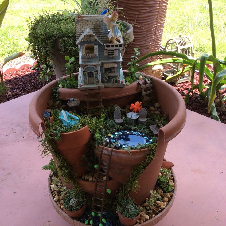 Multi Level Fairy Garden Was So Much Fun To Create Flower Pot Flowers Multi Level Fairy Garden Was So Much, Flower Pot Fairy Garden Ideas