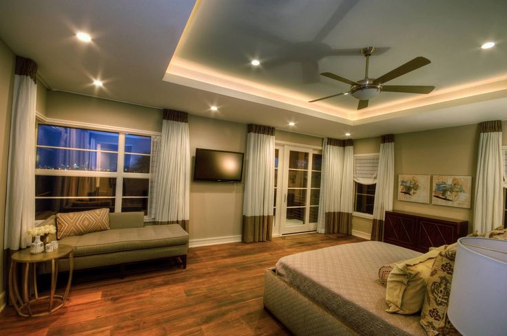 Indirect Lighting Around The Tray Ceiling Usual House Bedroom Light False Design False Ceiling Design, Tray Ceiling Lighting Ideas Bedroom