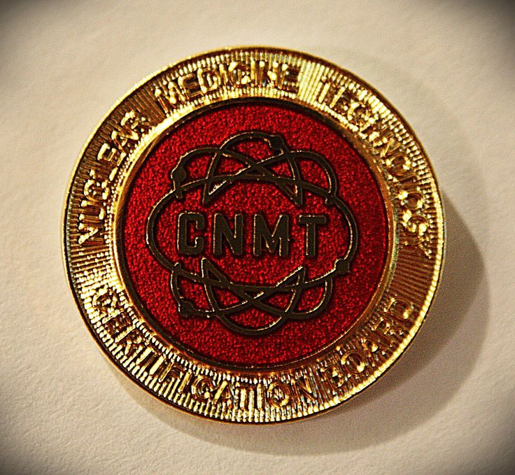 CNMT gold pin. Certified Nuclear Medicine Technologist pin. Included in your certification packet once you pass the CNMT examination.