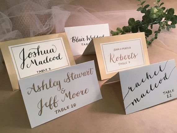 Custom Place Cards Handwritten Calligraphy Place Cards