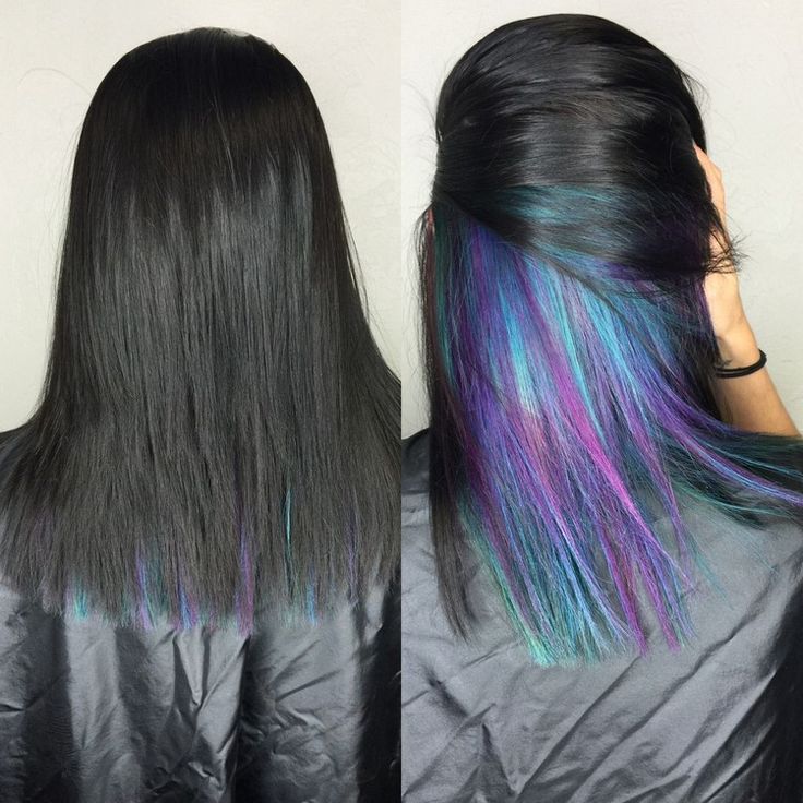 regenbogen haare underlights blau lila schwarzes deckhaar regenbogen haare underlights blau lila schwarzes deckhaar
