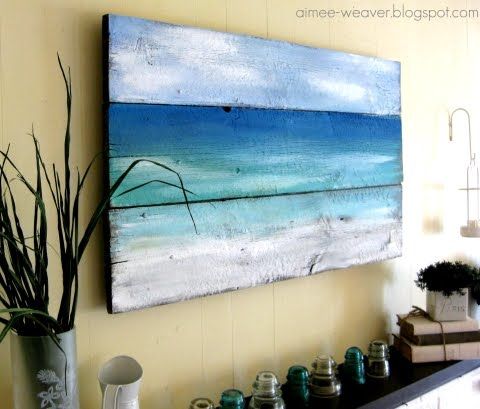 Diy Abstract Ocean Paintings Anyone Can Make Home Decor Diy Abstract Ocean Paintings Anyone Can Make Home Decor Beach House