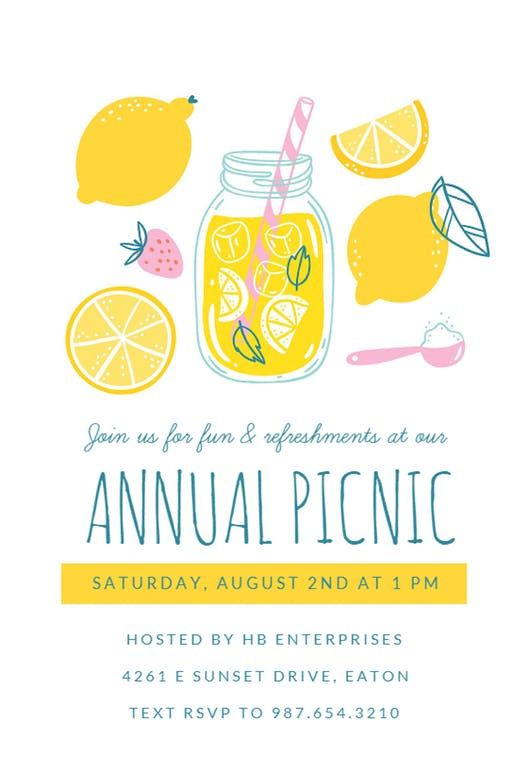 chilled lemonade pool party invitation summer summerfun pool party invitations template