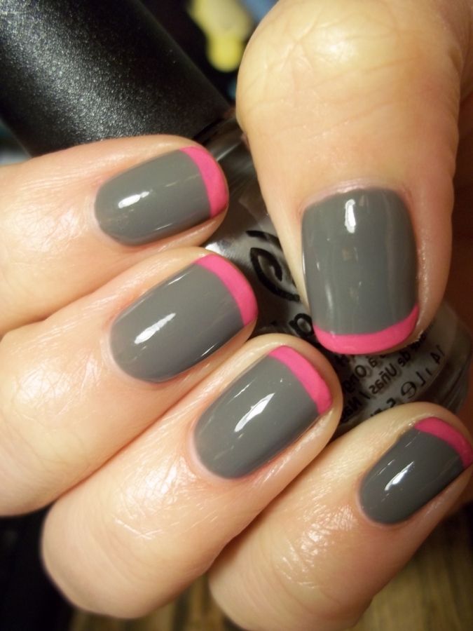 Best 20+ Two Tone Nails Ideas On Pinterest Two Toned Nails pink and gray nails - Best 20+ Two Tone Nails Ideas On Pinterest Two Toned Nails