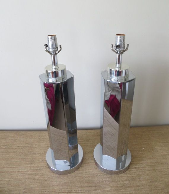 29 Best Vintage Mid Century Lighting Images On Pinterest Mid Century Modern Tall Chrome Table Lamps By Soulfulvintage