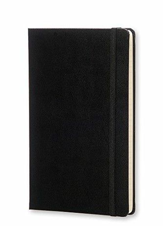 13cm x 21cm Moleskine Black Large Plain Notebook Hard Cover