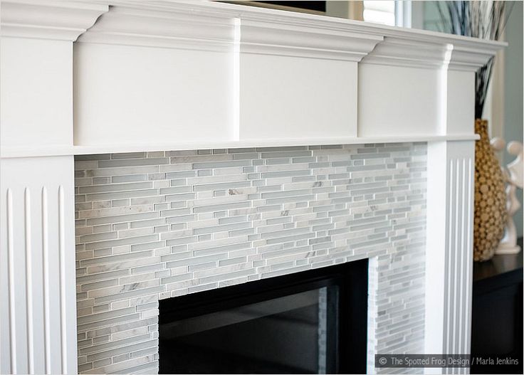 Modern White Marble Glass Kitchen Backsplash Tile Com Fireplace Surround Glass Tile Fireplace, How To Put Backsplash On Fireplace