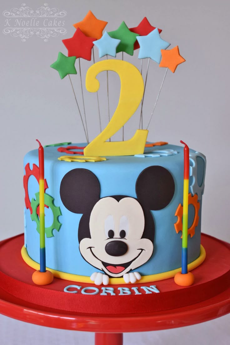 Mickey Mouse Tier Birthday Cake Mickey Mouse Tier Birthday Cake