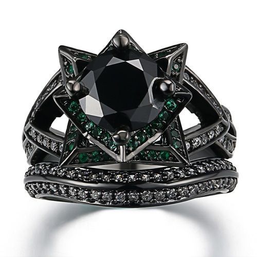 Best 25+ Gothic wedding rings ideas on Pinterest | Gothic rings Goth wedding ring and Skull rings