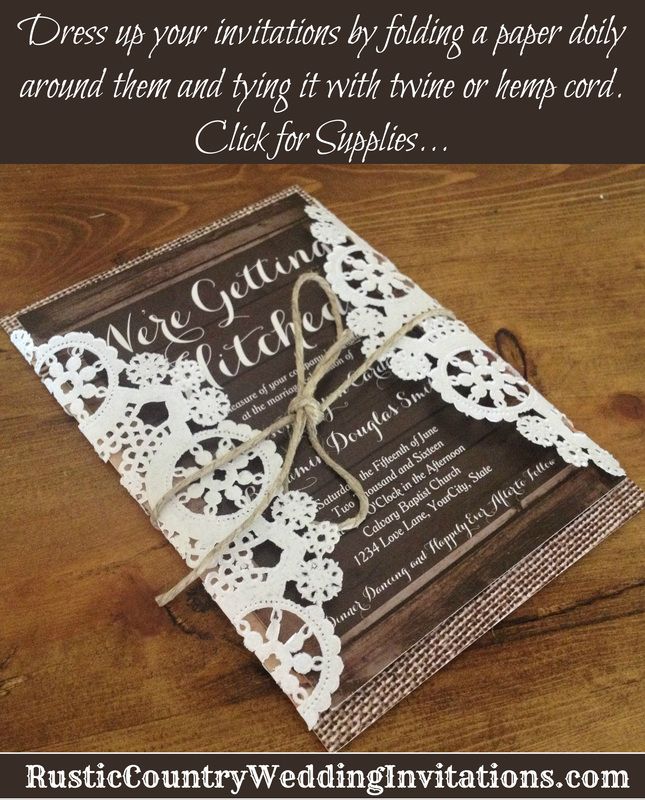 country rustic wedding invitations