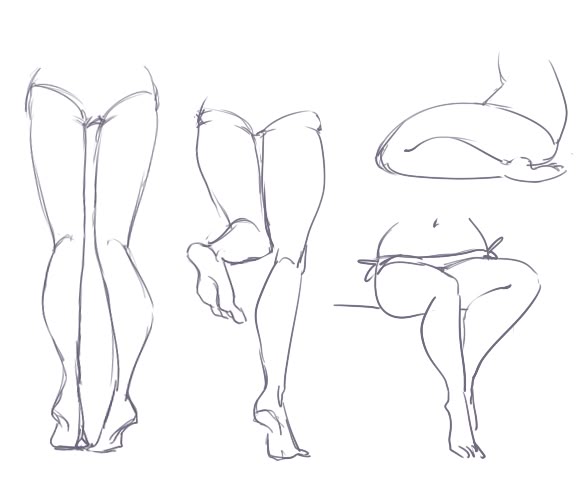 Anime girl legs drawing