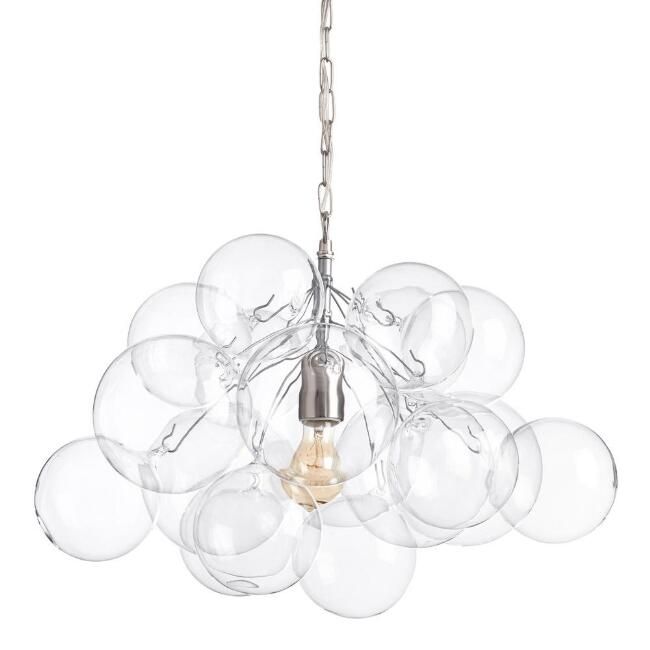 Clear N Glass Bubble Pendant Lamp World Market Chandelier Lights Ing Clear N Glass Bubble Pendant Lamp, How To Make Bubbles Chandelier In Minecraft Water And Fireplace