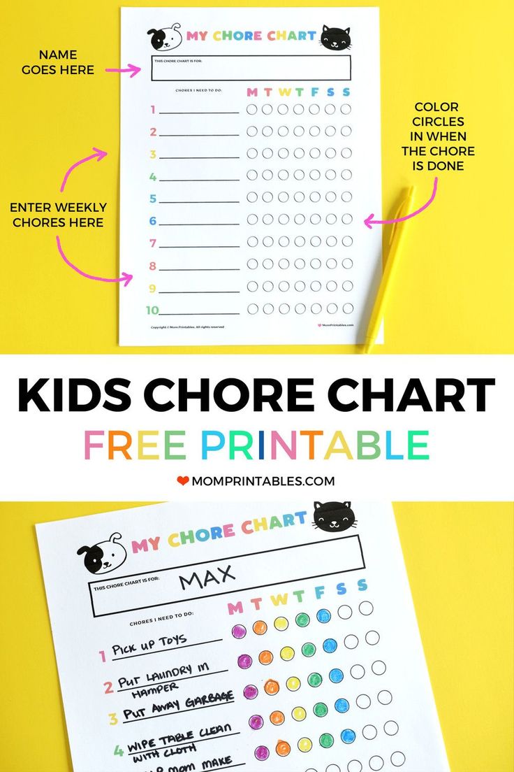 Kids chore chart free printable ideas by age diy daily routines Kids chore chart free printable ideas by age diy daily routines