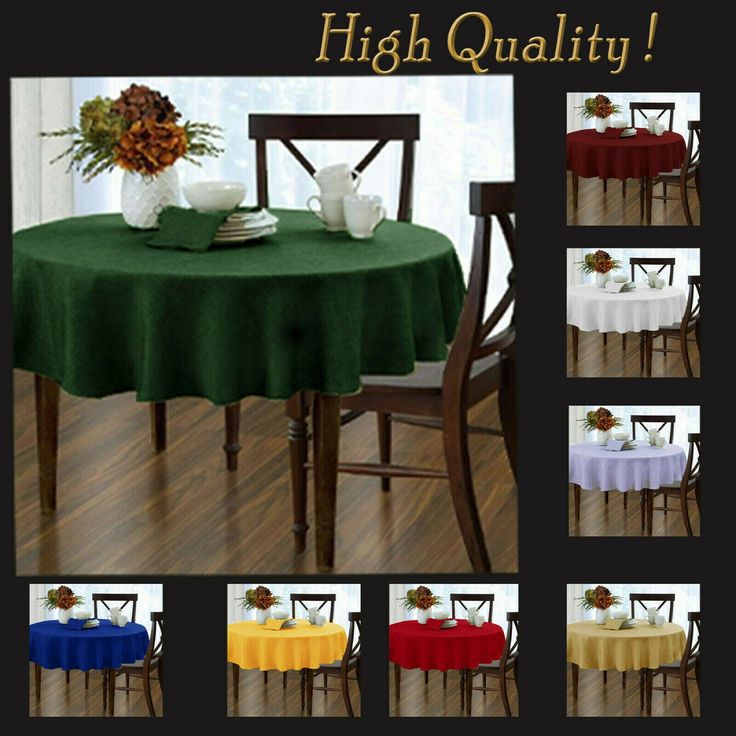 Round Polyester Linen Tablecloth Table Cloth Custom Wedding Reception Decorations Round Polyester Linen Tablecloth, Custom Tablecloth Sizes