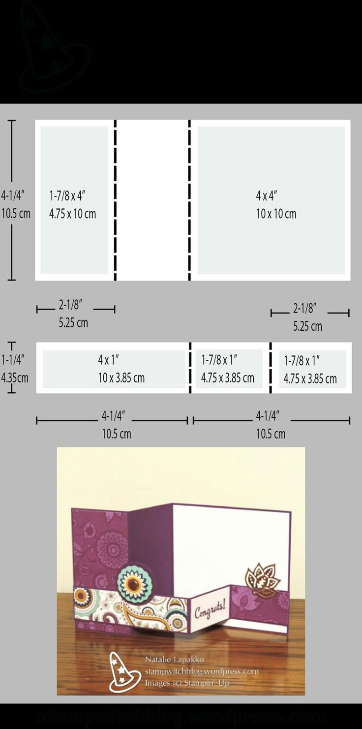 two fold card template