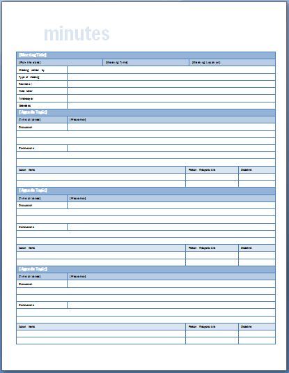 Meeting minutes are very important as they capture the detailed and noteworthy information of a meeting that includes all the decisions, conclusions and the assigned actions. It helps all the attendees by reminding them about a group session or a project and what role they played in it.