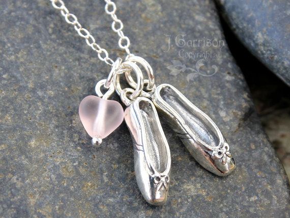 Ballet shoe shop necklace silver