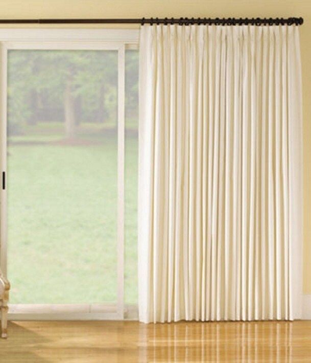 Sliding Glass Door Curtain Patio French Curtains - Back Tab Pinch Pleat Thermal Blackout Patio Door Curtain Panel Sliding Glass Door Curtain Patio French Curtains - Back Tab Pinch Pleat Thermal Blackout Patio Door Curtain Panel