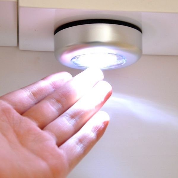Battery Wall Lights Home Night Powered LED Lamp Touch Emergency Light Car