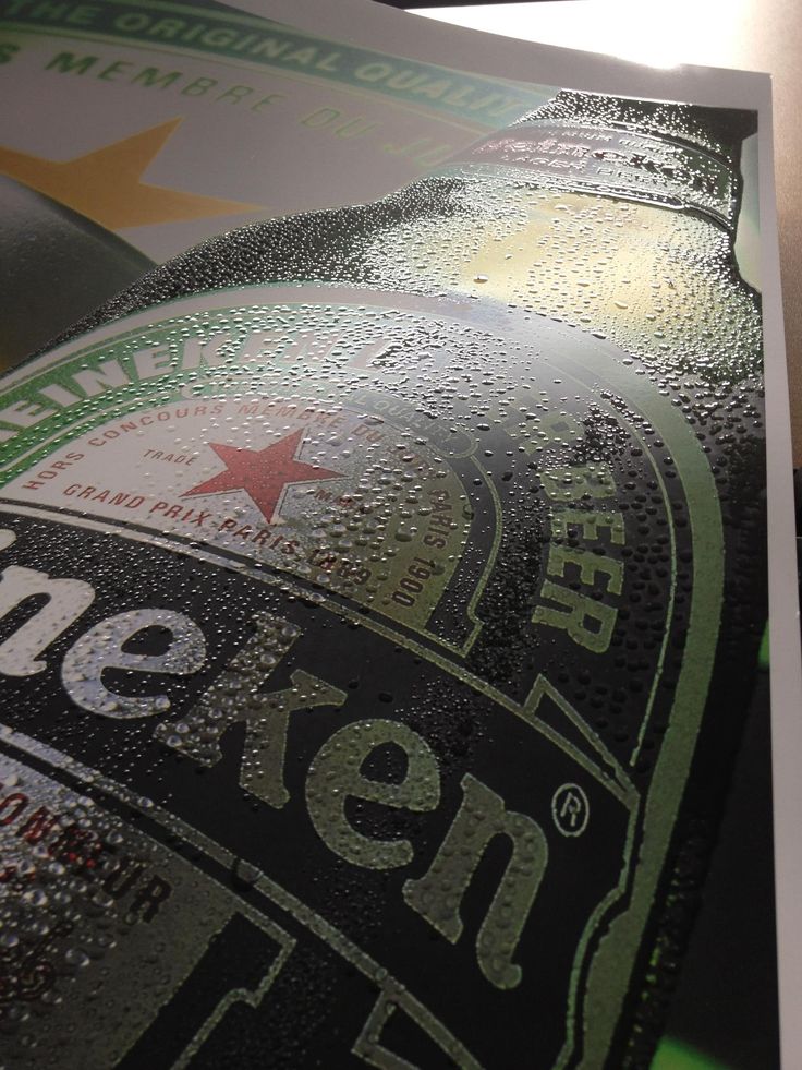<b>3D</b> effects on Heineken <b>print</b>, a closeup look at the <b>3D</b> varnish ...