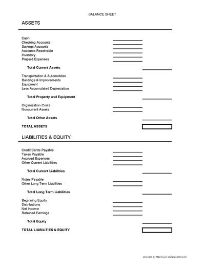 balance sheet form business forms accounting balance sheet