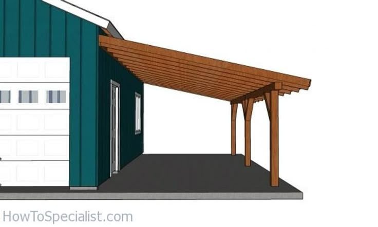 12x24 Attached Lean to Carport Plans | Carport plans, Lean to carport ...