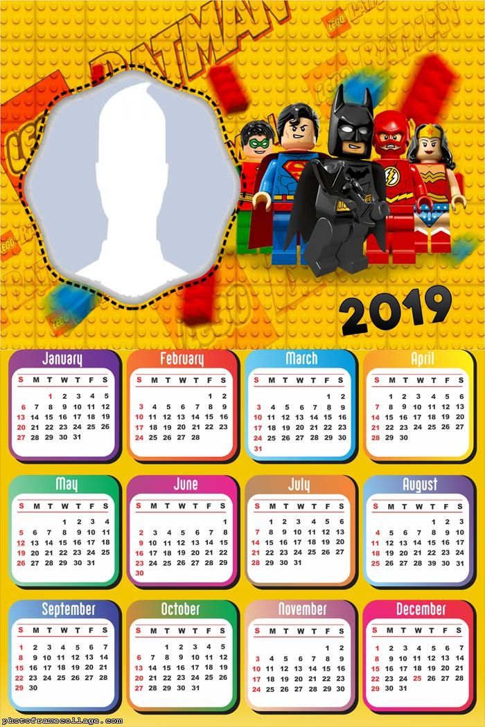 Batman Lego Calendar 2019 Frame Photo Montage Free Online With Batman Lego Calendar 2019 Frame Photo Montage Free Online With