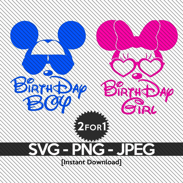 Download Mickey & Minnie Birthday - Shirt Design - (SVG) [Instant ...