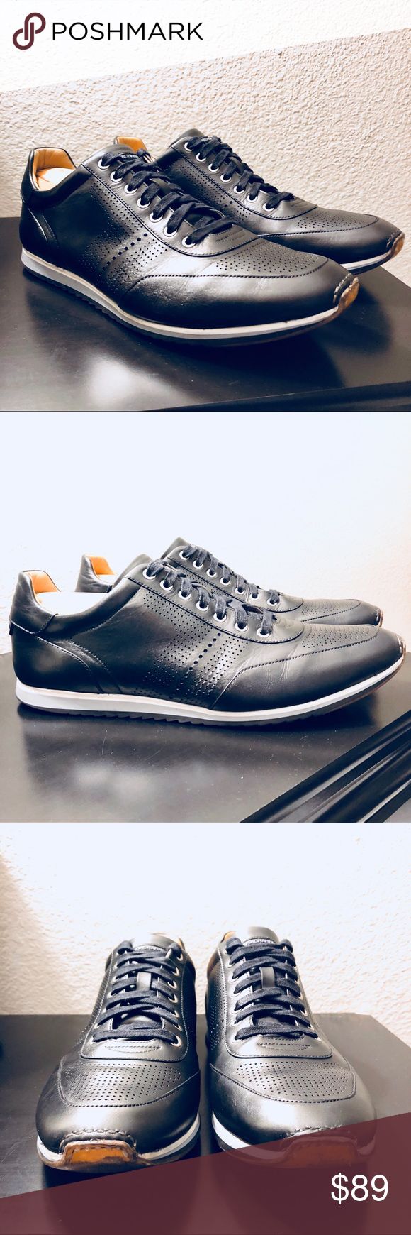 Magnanni Pueblo Magnanni Pueblo black leather sneakers. Size 13 US men. Normal w...