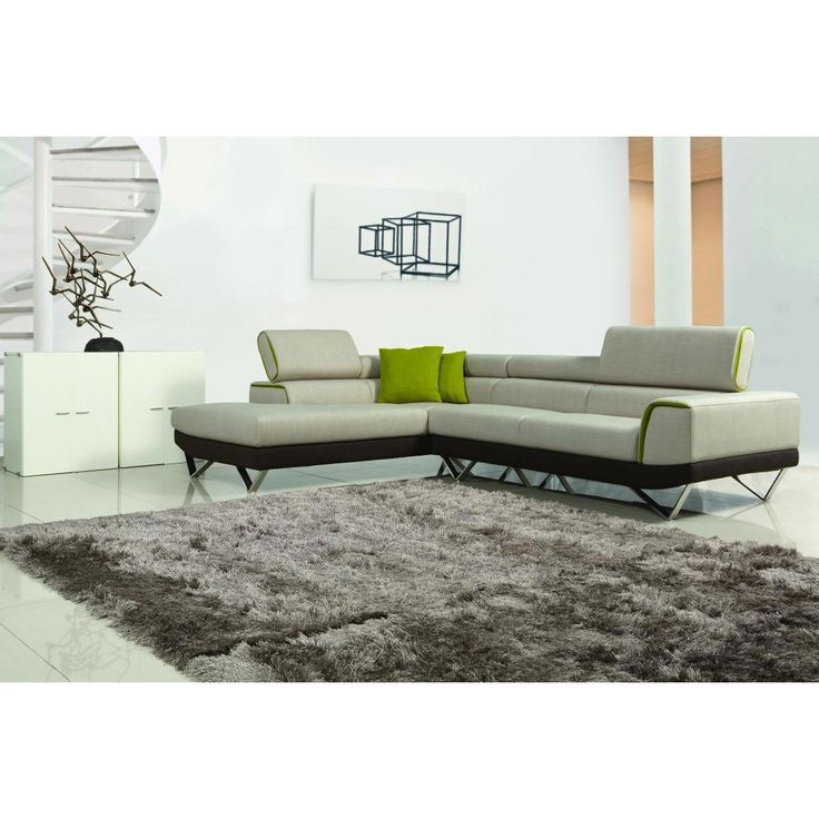 contemporary furniture sofa. vig furniture divani casa amy modern fabric sectional sofa with retractable headrests contemporary