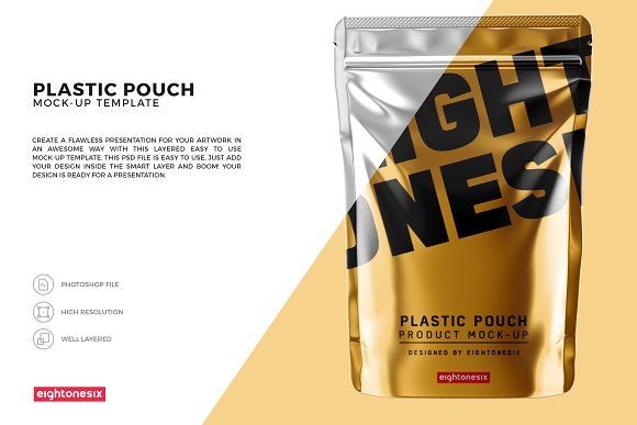Download Glossy Plastic Pouch Mock Up Plastic Pouch Mockup Packaging Mockup