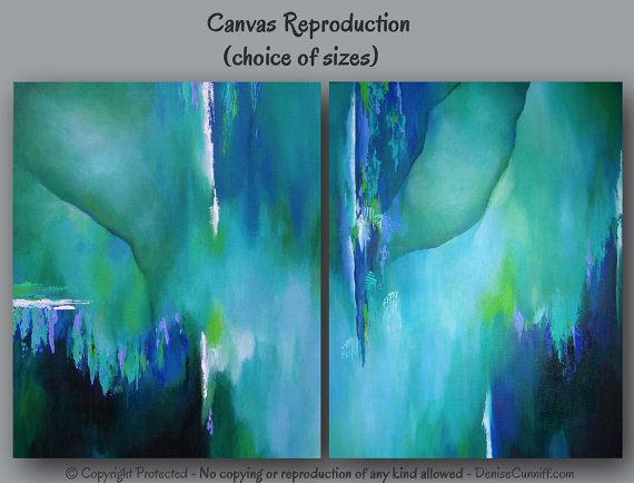 Canvas Painting Navy Blue Teal Canvas Painting Navy Blue Teal