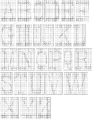 letters on graph paper