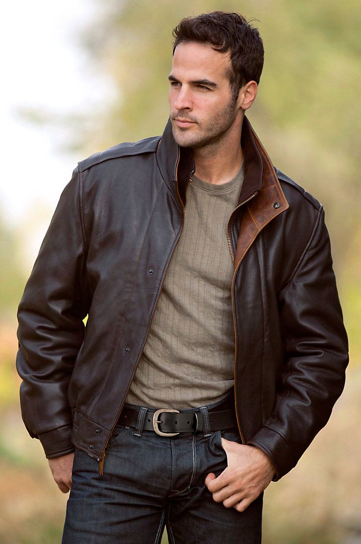 Sleek Yet Rugged, Handsome Avenger Lambskin Leather Jacket | Overland ...