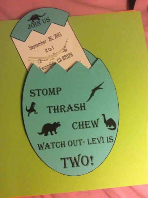 dinosaur invitation birthday party two 2 year old levi s dinosaur