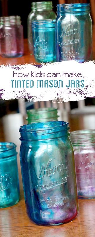 how to tint mason jars - so simple the kids did it | tinted mason how to tint mason jars - so simple the kids did it | tinted mason