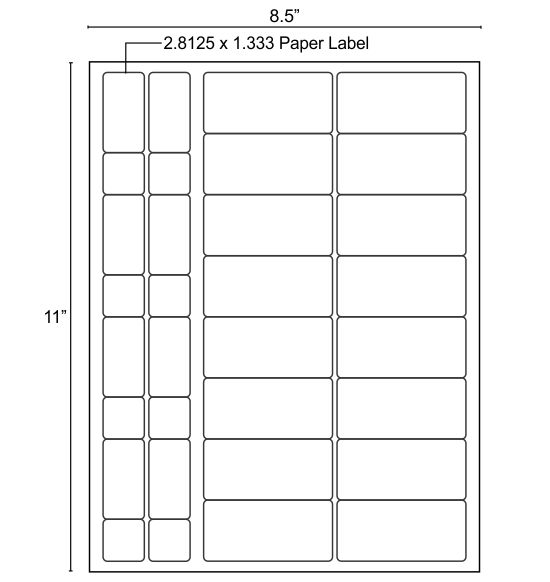 label dimensions