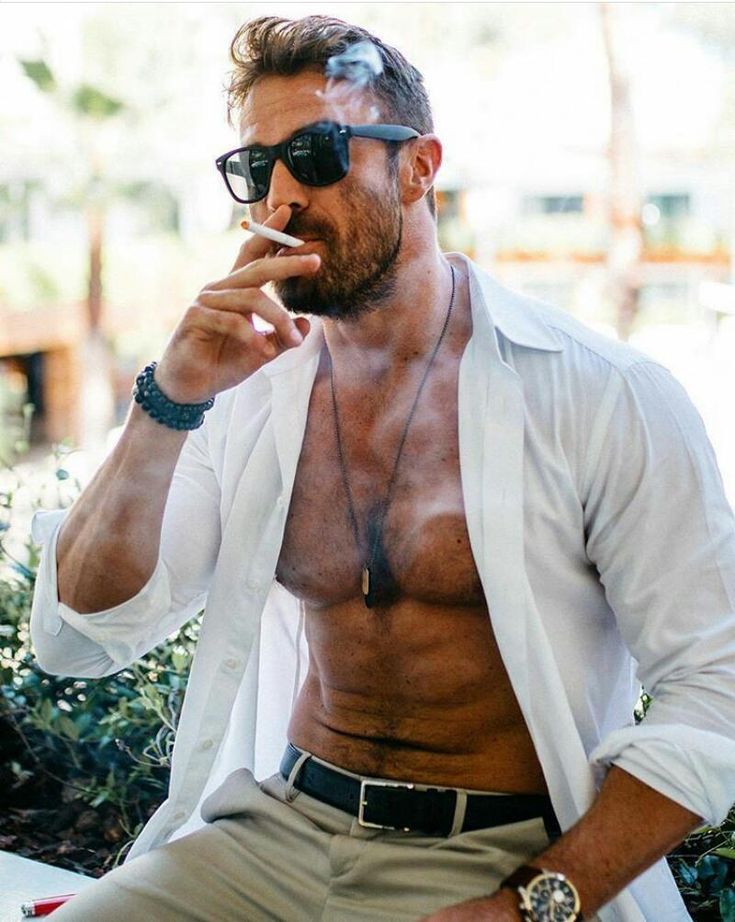 Gay man smoking