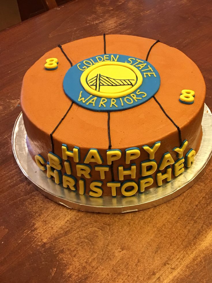Golden state warriors basketball cake | Dulces, Pasteles